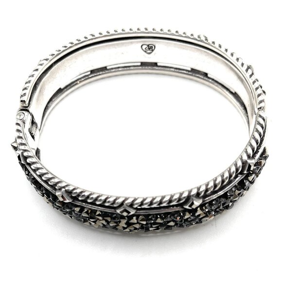 Brighton Blue/Gray Crystal Rocks Hinged Bracelet -4843 - Picture 2 of 2